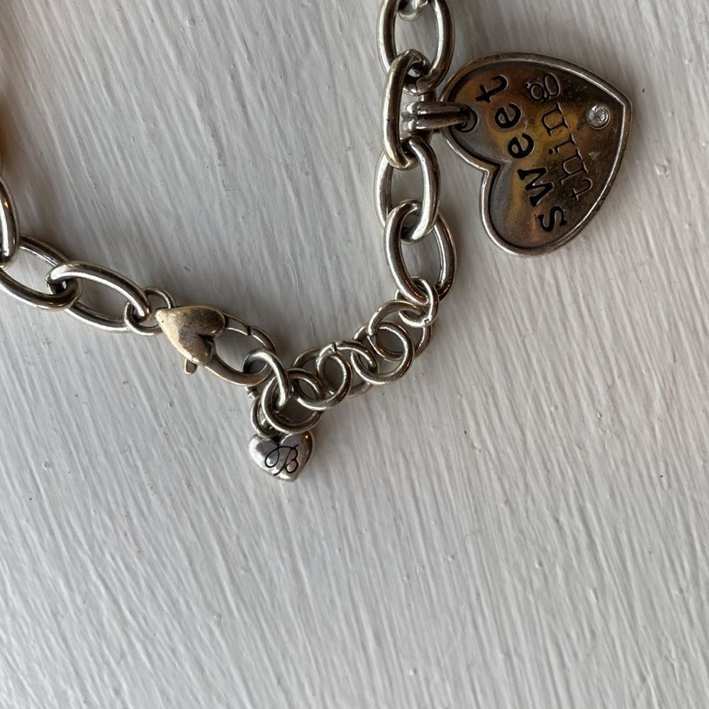 Brighton contemporary silver be mine hugs and kisses heart charm bracelet - Picture 3 of 5